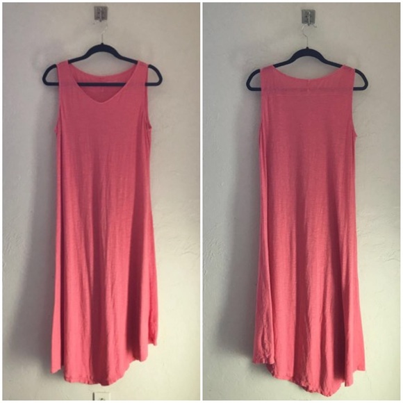 Eileen Fisher Dresses & Skirts - Eileen Fisher Coral Asymmetrical Tank Dress Size M